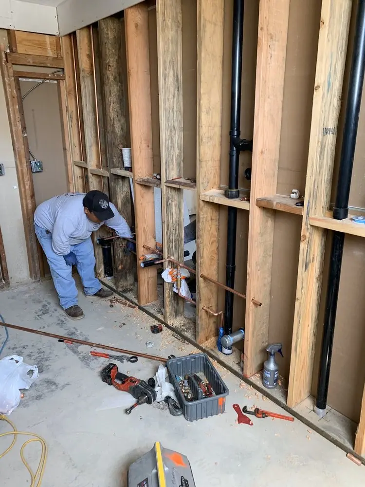 Commercial rough-in plumbing for Gas Line Repair in Rockwell